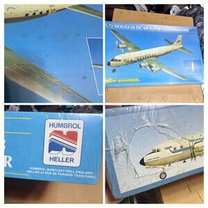 Vtg Heller Humbrol 1/72 Douglas DC-6B Super Cloudmaster Model Kit Sealed READ